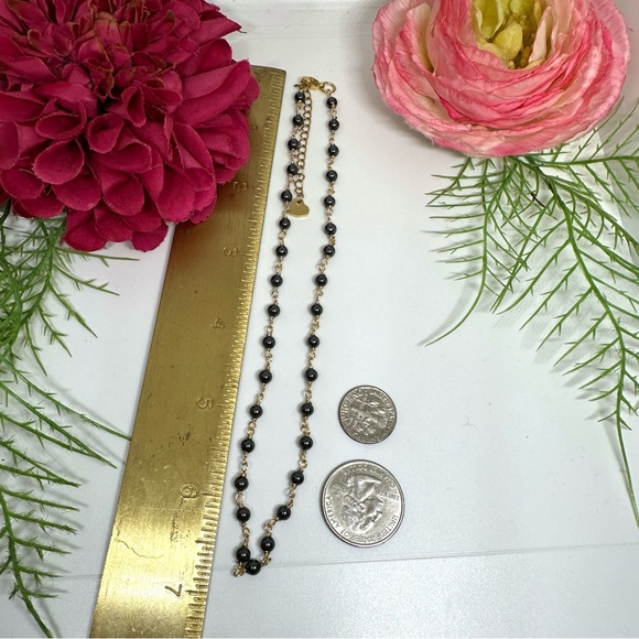 NEW⚜️Hematite Gemstone Beaded Hand Linked Necklace - Picture 4 of 5